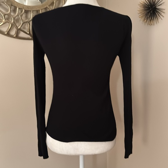 Express Black Ribbed Knit Top - Picture 4 of 7